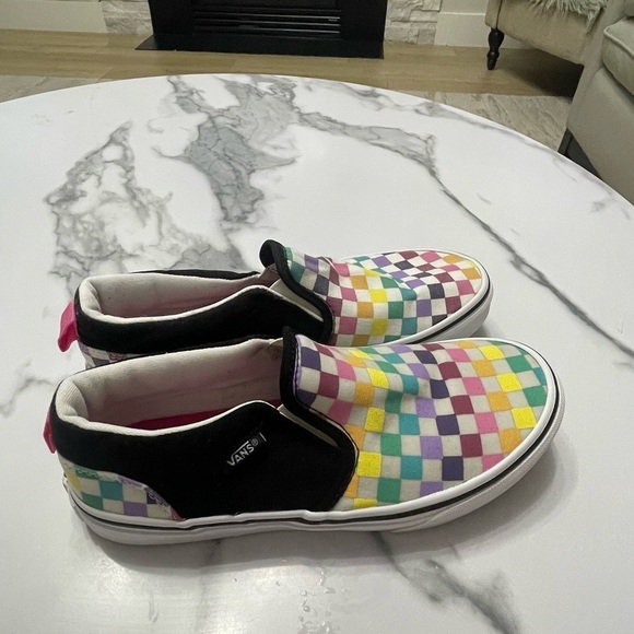Vans Other - Vans Shoes Big Kids Checkered
Vans Size 5 | Color: Blue/Yellow size 5